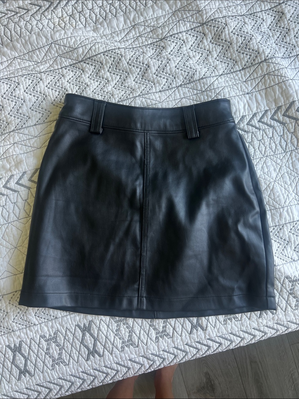 Black Faux Leather Mini Skirt - Sleek Women's Skirt